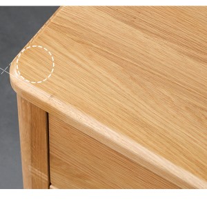Tay cầm có rãnh tủ đầu giường hai ngăn tủ bên bằng gỗ cứng #0121