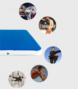 Os fabricantes personalizan almofada de aire de trefilado de alfombra de aire marcial almofada de ximnasia, colchoneta de ioga inflable 0397