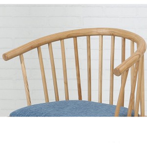 កៅអី Soft Bag របស់សណ្ឋាគារ ភោជនីយដ្ឋាន Solid Wood Windsor Armchair #0080