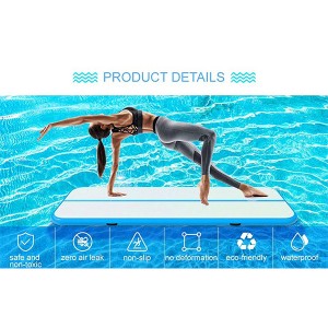 ໂຮງງານຜະລິດຂອງປະເທດຈີນ 8M 10M Colorful Customize Air Trick Pool Float Inflatable Yoga Mat 0395