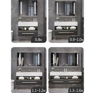 Combinazione di armadietti da bagno nordici Lavandino del bagno Lavandino Wc Marmo Vanity Smart Mirror Cabinet#0154