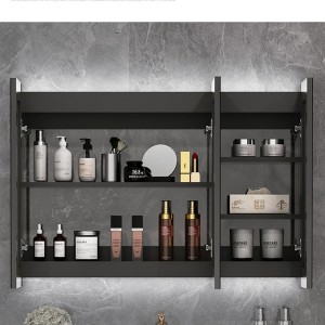 Nordic hammom kabinasi kombinatsiyasi Hammom uchun lavabo havzasi hojatxona marmar Vanity aqlli oynali shkaf #0154
