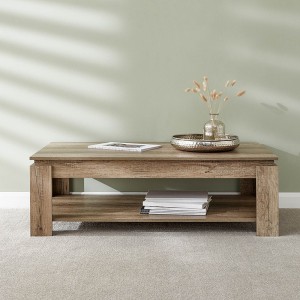Table basse rustique en bois simple 0457