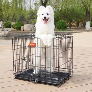 Folding Dog Cage Cat Cage Blue Pink Rabbit Cage Bold Wire Foldable Pet Cage