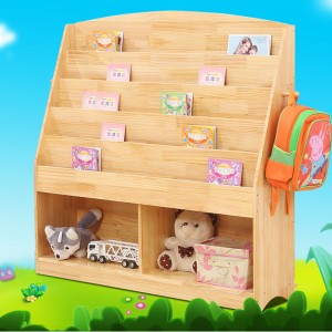 Libreria per bambini in legno massello per asilo nido 0592