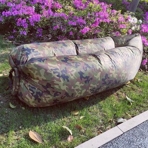 Ulkona kannettava rantamakuupussi Taitettava yhden hengen ilmasohvan tyyny #puhallettava sohva