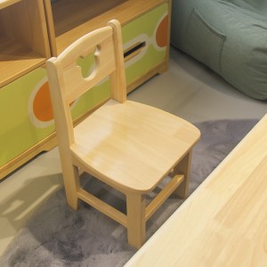 Детски стол от каучуково дърво за детска градина 0620