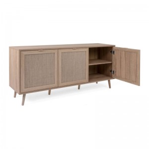 Yemazuvano Wooden Rattan Side Cabinet 0646