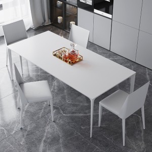 Modern Minimalist Rectangular Home Rock Board Dining Table 0269