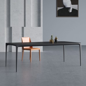 I-Nordic Minimalist Rectangular Rock Slab Household Light Luxury Dining Table 0275