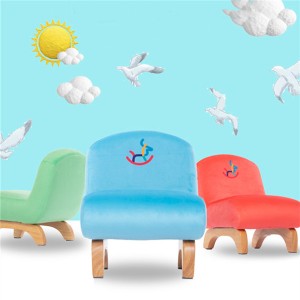 Cadeira infantil, cadeira de respaldo de madeira maciza, sofá, cadeira de bebé, banco doméstico 0405