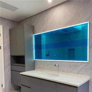 Invisible aluminum alloy edging LED smart bathroom mirror 0655