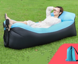 آئوٽ ڊور پورٽبل بيچ سليپنگ بيگ فولڊنگ سنگل ايئر سوفا کشن #Inflatable Sofa