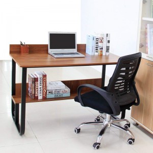 Комп’ютерний стіл для домашнього офісу 0306 із залізною дерев’яною конструкцією