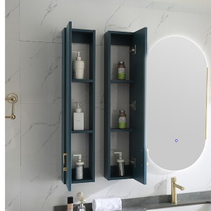 Rockboard Light, armario de baño moderno dorado de luxo, lavabo de tocador, lavabo, armario de espello intelixente para baño #0156