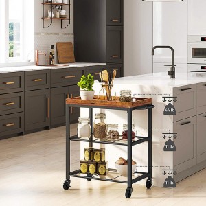 قفسه نگهداری آشپزخانه با قابلیت جابجایی آزاد با چرخ های چرخان 0390
