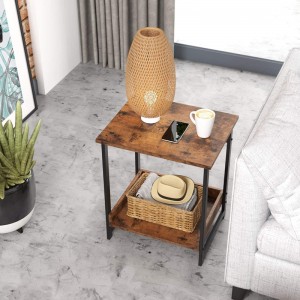 Jednoduchá obývacia pohovka Malý odkladací stolík z dreva 0392
