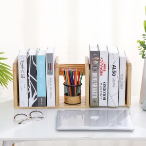 Office Modern Creative Pine Desktop udtrækkelig bogreol 0420