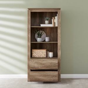 Retro jednoduchá dřevěná knihovna 0453
