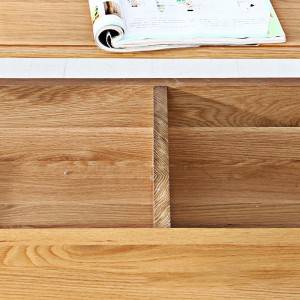 Severské jednoduché masivní dřevo lze zvednout a snížit pro konferenční stolek v obývacím pokoji#čajový stolek 0005