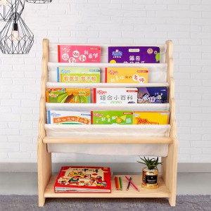 Household Children Floor Pine Book Storage Shelf 0591