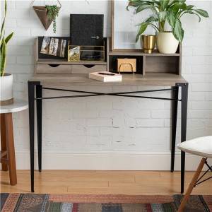 Escrivaninha Carbon Loft de 42 polegadas com armário pequeno