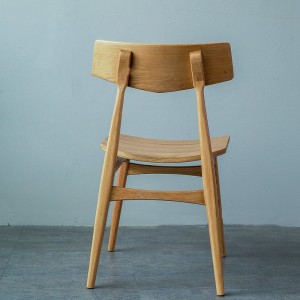 Yemazuvano Minimalist Kofi Shop Solid Wood Backrest Leisure Dining Chair 0287