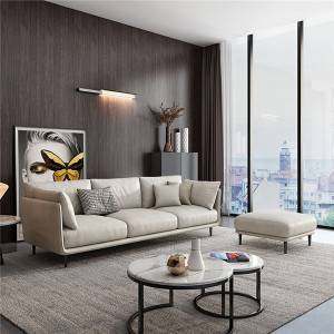 Divan i dhomës së ndenjes në apartament minimalist nordik italian 0427
