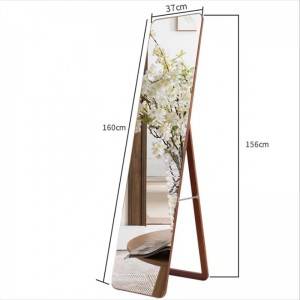 Simple home bedroom solid wood full-length mirror floor-standing full-length mirror clothing store fitting room wall-mounted dressing mirror