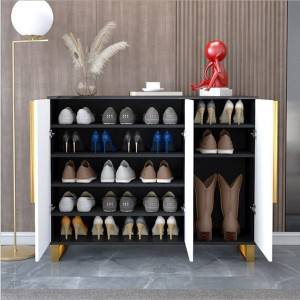 Kabineti këpucësh luksoz i lehtë dera e hyrjes shtëpiake me kapacitet të madh i thjeshtë ekonomik apartament i vogël ballkon dollap praktik për këpucët-0099