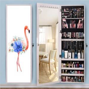 Home wall-mounted full-length mirror, cosmetics, jewelry storage cabinet, bedroom storage, dressing mirror cabinet, jewelry cabinet