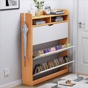 Nordic Shoe Cabinet, Home Interior, Good-Looking, Simple Entrance Porch Cabinet Storage Space-Saving, Narrow Bucket Shoe Shelf