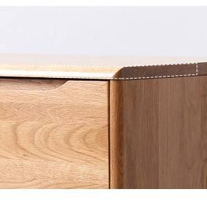 आधुनिक और सरल ठोस लकड़ी का छोटा अपार्टमेंट टीवी स्टैंड # 0019