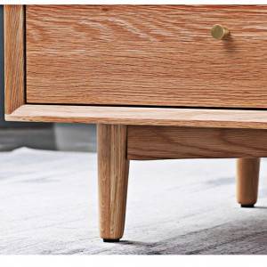 Solid Wood Four-drawer Tea Table Muwebles sa Sala#Side Table 0001