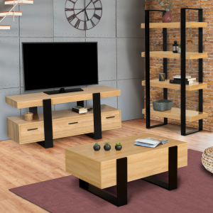 Практичный деревянный шкаф для телевизора с ящиками 0380
