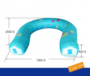 Esposizione all'aperto divano a forma di U #gonfiabile in TPU/PVC 018