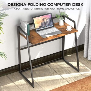 Home Foldable Simple Steel-wood Combined Small Desk 0329