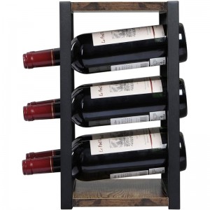 Mini Small Wrought Iron Easy to Assemble Wine Rack 0396