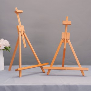 Asztali bükkfa összecsukható háromszögű minifestőállvány 0413