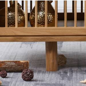 Table basse en bois massif de chêne simple nordique, meubles de salon de petit appartement # 0009