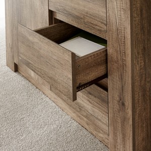 Moderní multifunkční úložná skříň do obývacího pokoje v barvě dřeva 0456
