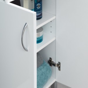 Bathroom Minimalist White Storage Cabinet 0479