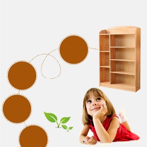 Einfaches Bücherregal aus Kiefernholz für Kinder 0590