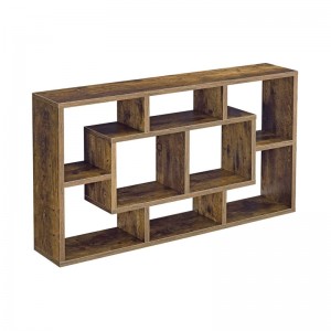 Ienfâldige houten multi-compartiment opslach boekenplank 0645