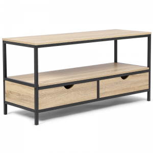 Industrial Style Steel-Wood Combined TV Cabinet ine 2 Drawers 0375