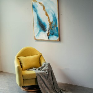 Nordic Solid Wood ຜູ້ໃຫຍ່ສາມາດຖອດອອກໄດ້ແລະຊັກໄດ້ sofa ພັກຜ່ອນດ່ຽວ 0258
