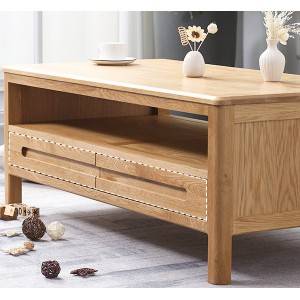 Modernong Minimalist White Oak Solid Wood Coffee Table#Tea Table 0008