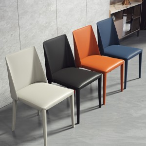 Cadeira de jantar de couro de sela de estilo industrial para hotel de luxo nórdico 0265