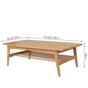 Simple White Oak Double-Layer All-Match Coffee Table#Tea Table 0013