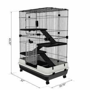 Cadiz 4-Level Indoor Small Animal Cage na may mga Gulong 0224